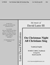 On Christmas Night All Christians Sing SSA choral sheet music cover